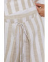 DKNY Pantaloni femei culoarea bej lat high waist - Pled.ro