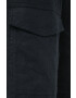 DKNY pantaloni din in femei culoarea negru high waist - Pled.ro