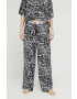 DKNY pijama femei culoarea negru - Pled.ro