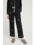 DKNY pijama femei culoarea negru - Pled.ro