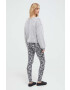 DKNY pijama femei culoarea gri - Pled.ro