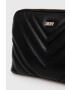 DKNY poseta de piele culoarea negru - Pled.ro