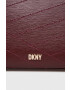 DKNY poseta de piele culoarea bordo - Pled.ro