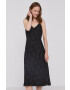 DKNY Rochie culoarea negru midi model drept - Pled.ro