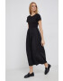 DKNY Rochie culoarea negru maxi evazata - Pled.ro