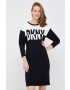 DKNY rochie culoarea negru mini drept - Pled.ro