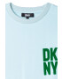 DKNY rochie fete culoarea verde mini oversize - Pled.ro