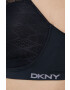 DKNY Sutien culoarea negru dantela material neted - Pled.ro