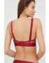 DKNY sutien culoarea bordo transparent neted - Pled.ro