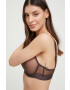 DKNY sutien culoarea maro transparent neted - Pled.ro