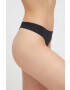 DKNY tanga 3-pack culoarea negru - Pled.ro