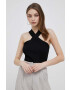 DKNY top culoarea negru - Pled.ro