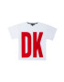 DKNY Tricou de bumbac pentru copii culoarea alb cu imprimeu - Pled.ro