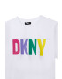 DKNY tricou de bumbac pentru copii culoarea alb - Pled.ro