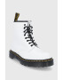 Dr. Martens Bocanci de piele 1460 Bex femei culoarea alb cu toc plat - Pled.ro