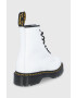 Dr. Martens Bocanci de piele 1460 Bex femei culoarea alb cu toc plat - Pled.ro