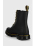 Dr. Martens bocanci de piele 1460 Pascal femei culoarea negru cu toc plat izolat - Pled.ro