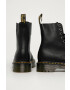 Dr. Martens bocanci de piele 1460 Pascal Bex Pisa femei culoarea negru cu toc plat - Pled.ro