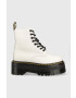 Dr. Martens bocanci de piele 1460 Pascal Max femei culoarea alb cu platforma - Pled.ro