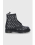 Dr. Martens bocanci de piele 1460 Stud femei culoarea negru cu toc plat - Pled.ro