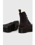 Dr. Martens bocanci de piele culoarea bordo cu toc plat - Pled.ro