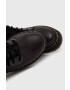 Dr. Martens bocanci de piele culoarea bordo cu toc plat - Pled.ro