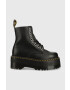 Dr. Martens bocanci de piele femei culoarea negru cu platforma DM26925001.1460.Pascal-Black.Pisa - Pled.ro