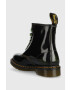 Dr. Martens cizme de piele 1460 The Clash femei culoarea negru cu toc plat DM28000342-black - Pled.ro