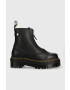 Dr. Martens cizme de piele Jetta femei culoarea negru cu platforma DM27656001-Black - Pled.ro