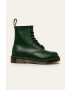 Dr. Martens bocanci de piele 1460 femei culoarea verde cu toc plat 11822207-Green - Pled.ro