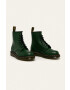 Dr. Martens bocanci de piele 1460 femei culoarea verde cu toc plat 11822207-Green - Pled.ro