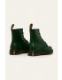 Dr. Martens bocanci de piele 1460 femei culoarea verde cu toc plat 11822207-Green - Pled.ro