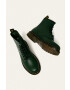 Dr. Martens bocanci de piele 1460 femei culoarea verde cu toc plat 11822207-Green - Pled.ro