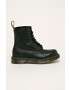 Dr. Martens bocanci de piele 1460 Nappa femei culoarea negru cu toc plat - Pled.ro