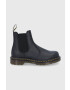 Dr. Martens Ghete Chelsea de piele 2976 femei culoarea negru cu toc plat - Pled.ro