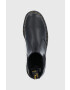 Dr. Martens ghete chelsea de piele 2976 Bex femei culoarea maro cu toc plat - Pled.ro