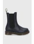 Dr. Martens Ghete Chelsea de piele femei culoarea negru cu toc plat - Pled.ro