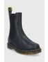 Dr. Martens Ghete Chelsea de piele femei culoarea negru cu toc plat - Pled.ro