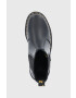 Dr. Martens Ghete Chelsea de piele femei culoarea negru cu toc plat - Pled.ro