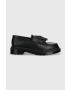 Dr. Martens mocasini de piele Adrian Mono femei culoarea negru cu toc plat DM30637001 - Pled.ro