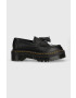 Dr. Martens mocasini de piele Adrian Quad femei culoarea negru cu platforma DM27989001 - Pled.ro