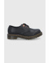 Dr. Martens Pantofi de piele femei culoarea negru cu toc plat - Pled.ro