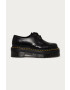 Dr. Martens pantofi de piele 1461 Quad femei culoarea negru cu platforma - Pled.ro