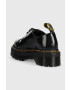 Dr. Martens pantofi de piele 1461 Quad Tc femei culoarea negru cu toc plat - Pled.ro