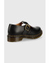 Dr. Martens pantofi de piele femei culoarea negru cu toc plat DM14852001.Polley-Black.Smth - Pled.ro