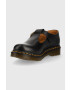 Dr. Martens pantofi de piele femei culoarea negru cu toc plat DM14852001.Polley-Black.Smth - Pled.ro