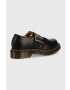 Dr. Martens pantofi de piele femei culoarea negru cu toc plat DM12916001.8065.Mary-Black.Smth - Pled.ro