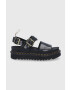 Dr. Martens sandale Vegan Voss femei culoarea negru cu platforma DM26803001.Vegan.Voss-Black - Pled.ro