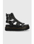 Dr. Martens sandale de piele femei culoarea negru cu platforma DM27405001.Ricki3strap-Blck.Nap.L - Pled.ro