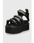 Dr. Martens sandale de piele femei culoarea negru cu platforma - Pled.ro